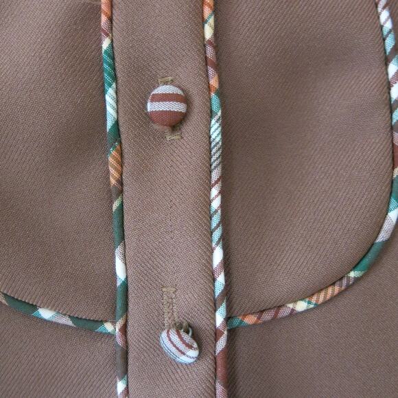 VINTAGE 70s Equitation Collection Dickson Jenkins Jacket/Shirt Size 10/32 Brown - Picture 3 of 8